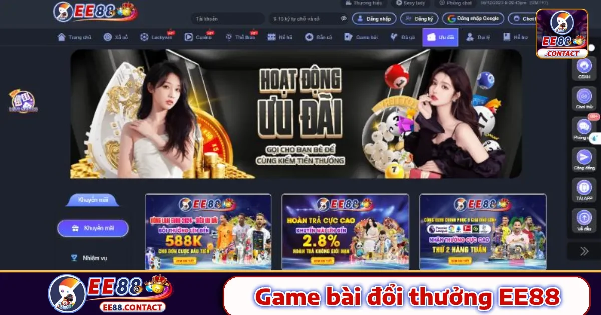 Ưu đãi độc quyền tại Game bài Ee88