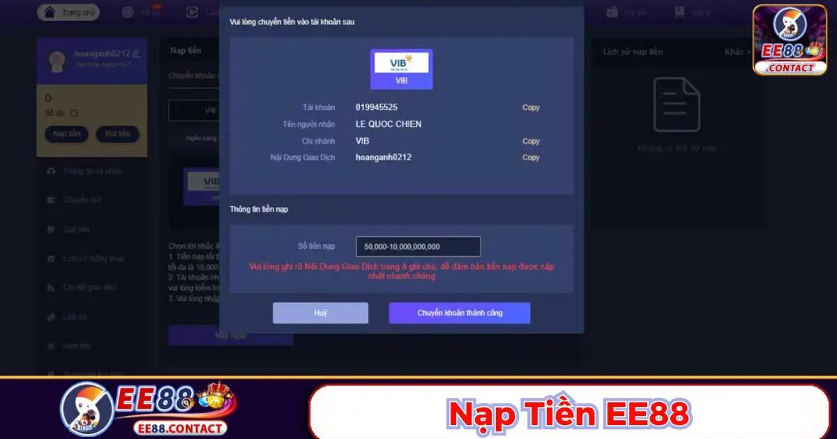 Xử lý các lỗi thường gặp trong quá trình nạp tiền Ee88
