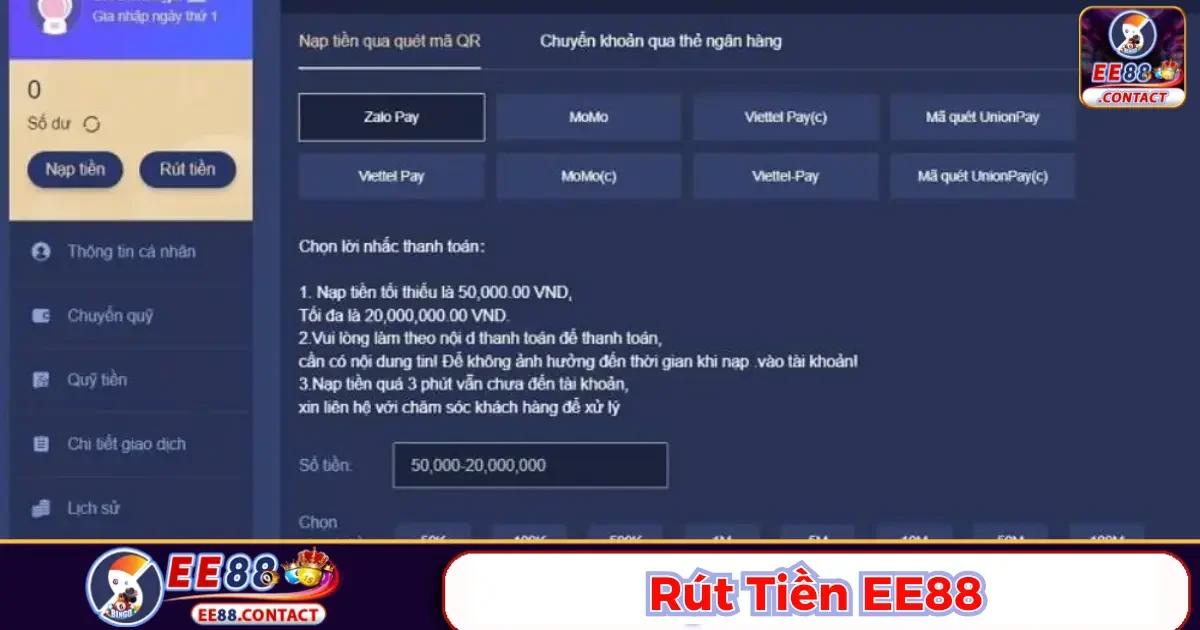 Rút Tiền Ee88 - Nhận Phần Thưởng Một Cách Nhanh Chóng 2 Điều kiện cần biết để rút tiền thành công tại Ee88