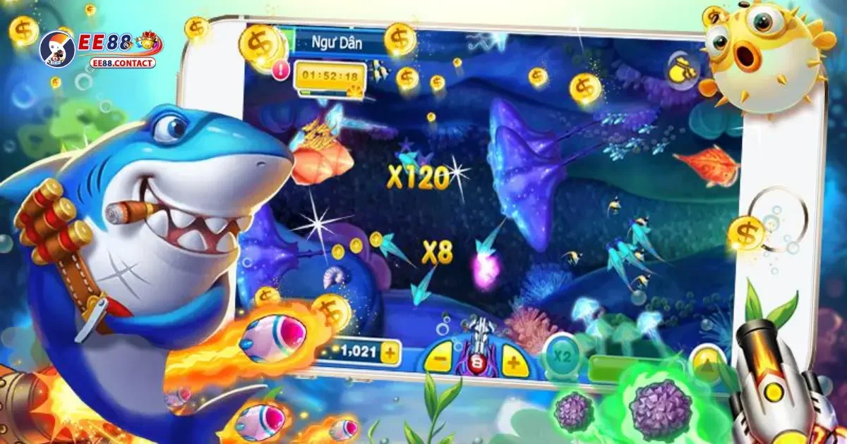 Bắn Cá 3D EE88 – Chiến Thuật Giúp Bạn Bắn Đâu Trúng Đó 3 Các loại vũ khí và cách sử dụng tối ưu trong game bắn cá